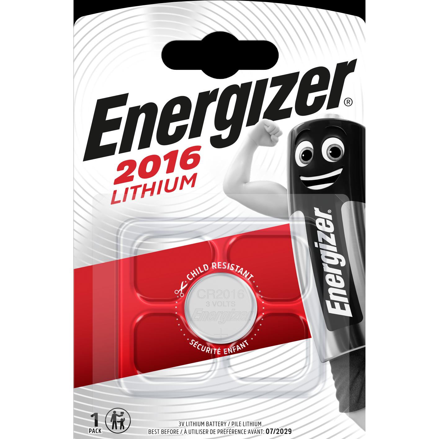 Energizer CR2016 Lithium (1 Stk., CR2016, 90 mAh), Batterien + Akkus