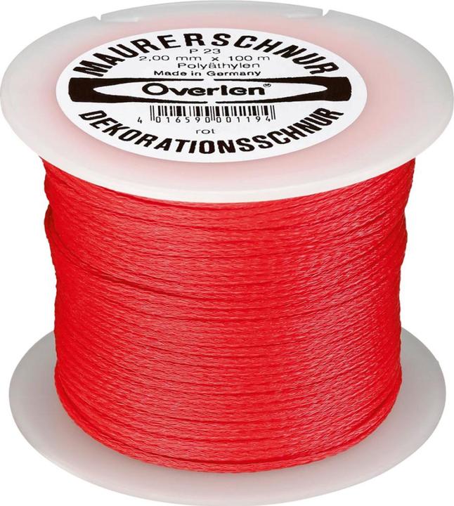Productafbeelding HP Autozubehör Metselkoord lengte 100 m Ø 2 mm 35 kg polyethyleen rood (100 m)