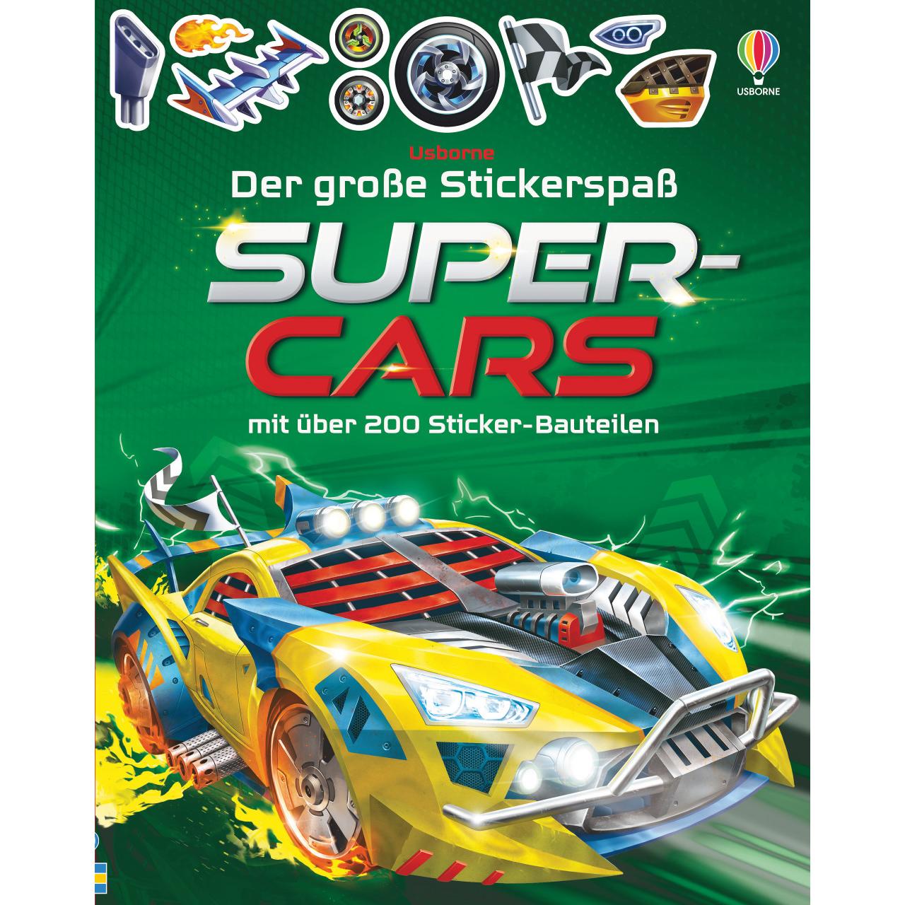 Thumbnail - Usborne Publishing, Sticker, Der grosse Stickerspass: Supercars