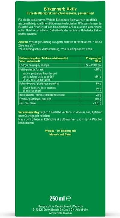Produktbild Weleda Birkenherb Aktiv (2 Stück, Sirup, 1123 g)