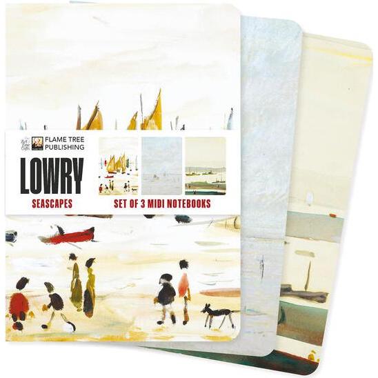 Flame Tree L.S. Lowry: Seascapes Set of 3 Midi Notebooks (Blanko) (60001657)