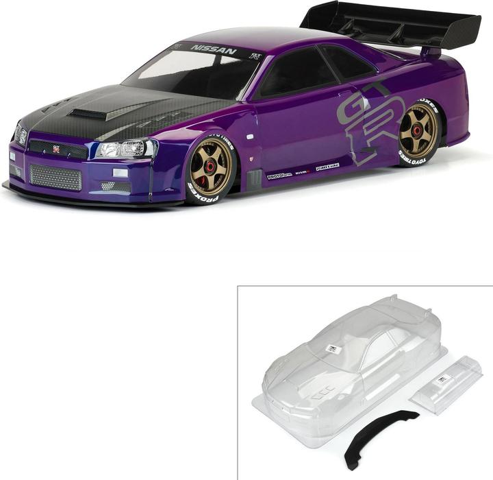 Actual product image Proline Body Nissan Skyline GT-R R34 unpainted, 1:7