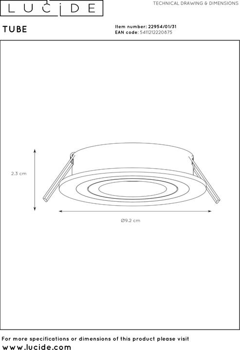 Produktbild Lucide Tube (GU10)