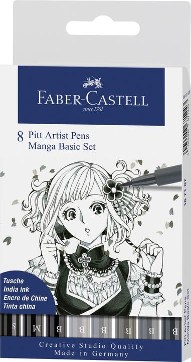 Produktbild Faber-Castell Pitt Artist Pen Manga Basic Set (8 x)