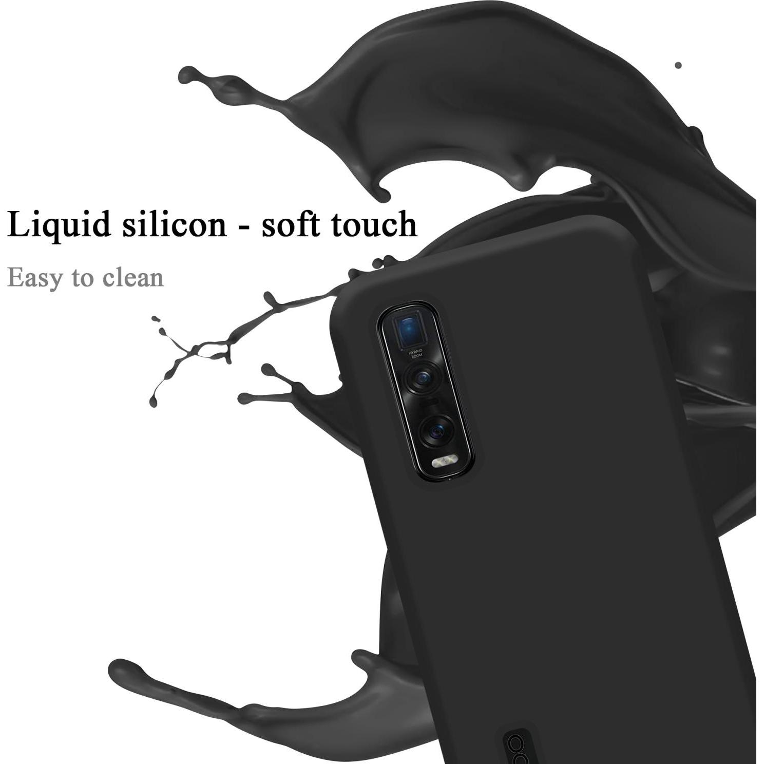 Thumbnail - Cadorabo TPU Liquid Silicone Case Hülle für Oppo FIND X2 PRO (Oppo Find X2 Pro), Smartphone Hülle, Schwarz