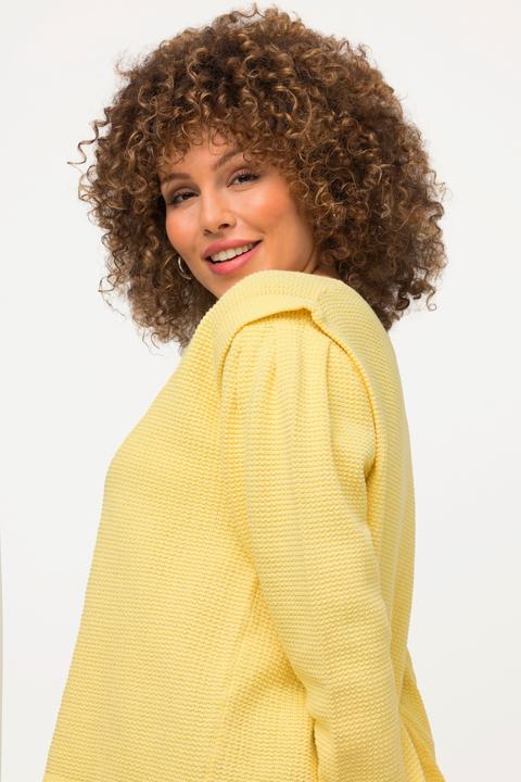 Immagine prodotto Ulla Popken Maglione in maglia lavorata con scollo a V e maniche lunghe (46, 48)