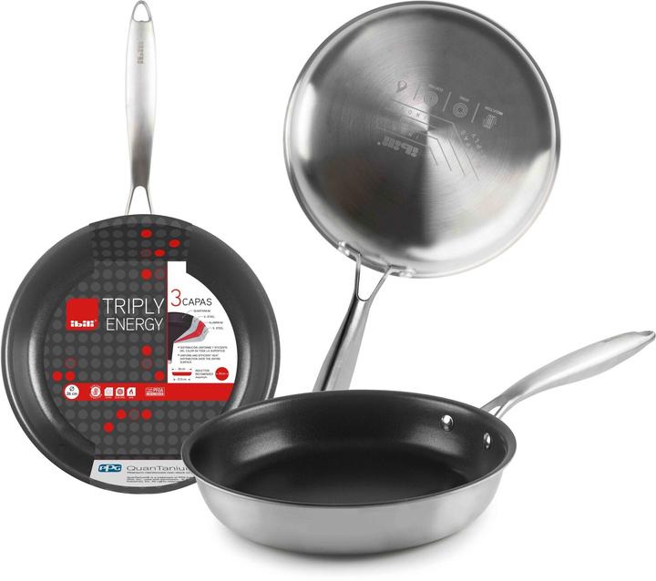 Produktbild Ibili Bratpfanne Triply 18 cm Perfekt zum Braten von kleinen Gerichten (Bratpfanne, Aluminium, Edelstahl)