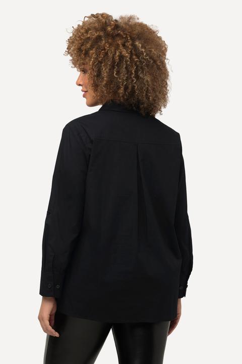 Immagine prodotto Ulla Popken Camicetta con nastro in gros-grain, fibbia, colletto da camicia e maniche lunghe (50, 52)