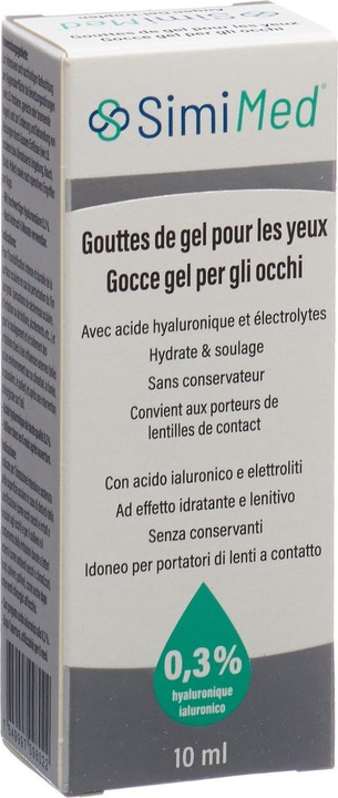 Produktbild SimiMed Augen Gel Tropfen 0.3 % Hyaluron (10 ml, Augen Gel Tropfen 0.3 % Hyaluron)