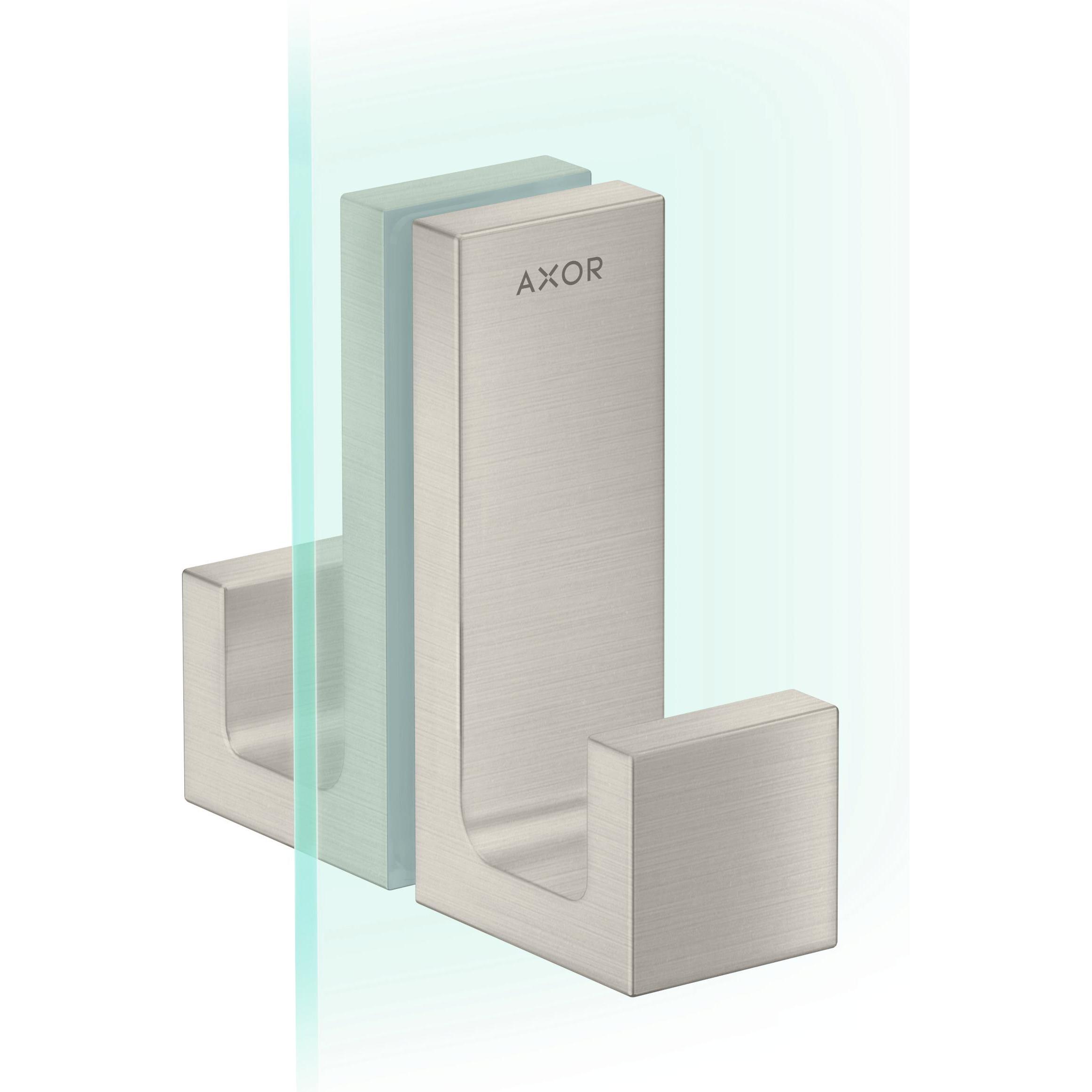 hansgrohe, Spiegel, AXOR Universal Rectangular Duschtürgriff, 6-12mm Glasdicke, Metall, 42639