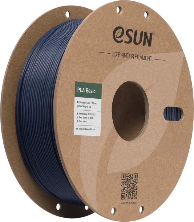 Produktbild eSUN PLA Basic Dunkelblau Filament 1.75mm 1Kg (PLA, 1.75 mm, 1000 g, Blau)