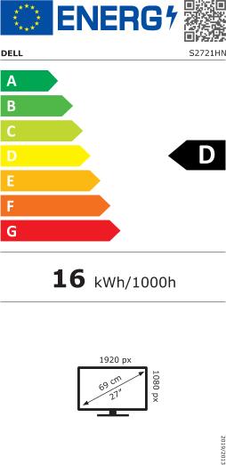 Energie-Label Dell S2721HN (1920 x 1080 Pixel, 27")