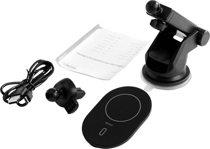 Immagine prodotto Deltaco Caricatore wireless per auto con magnete (15 W)