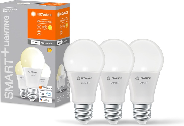 Image du produit Ledvance Smart+ Wifi Classic (E27, 9.50 W, 1055 lm, 3 x, E)