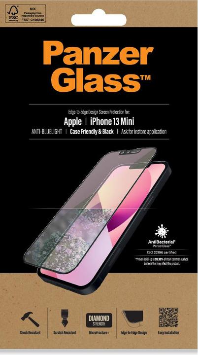 Produktbild PanzerGlass CF Anti Blue (1 Stück, Apple iPhone 13 mini)