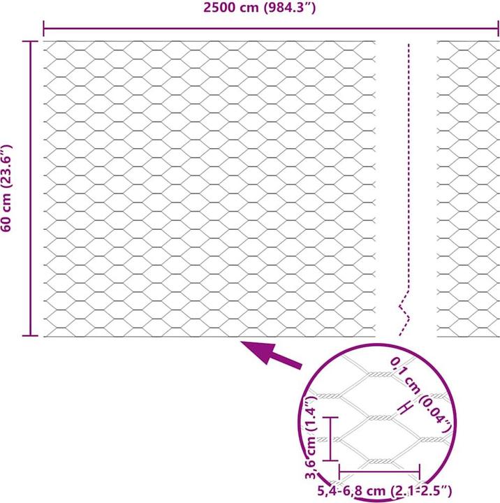 Produktbild vidaXL Hexagonzaun