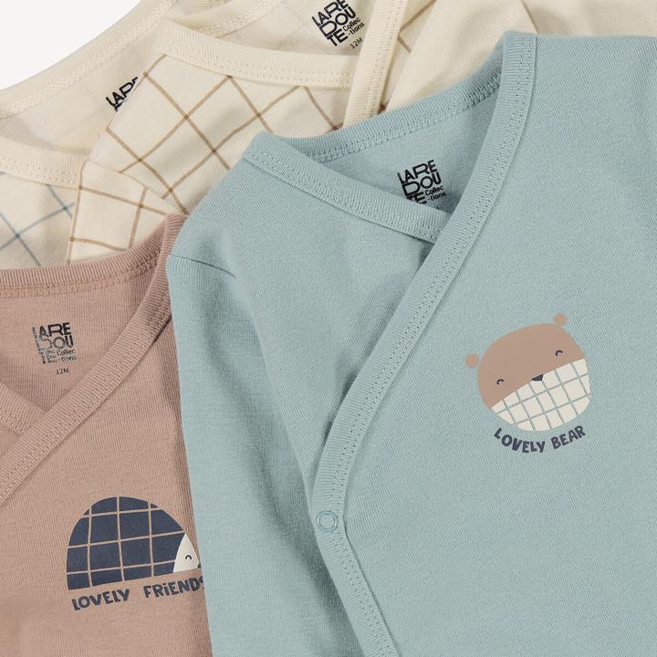 Actual product image La Redoute Collections 5er-Pack Baby Wickelbodys mit langen Ärmeln (86)