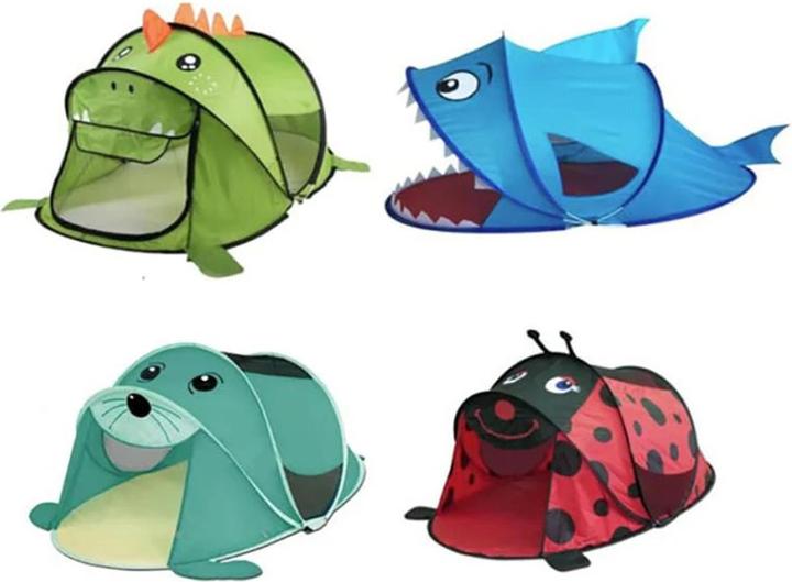 Actual product image Mojawo Kinder Pop-Up Strandmuschel Strandzelt Sichtschutz Zelt Türkis UV 50+ (Pitching tent)