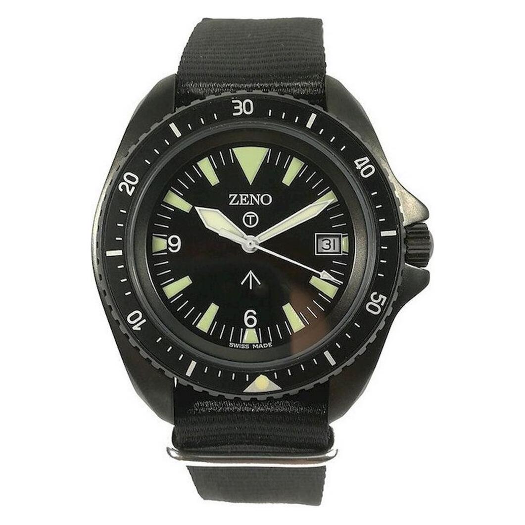 Zeno-Watch Basel, Armbanduhr, Prs Quartz Prs-3Q-bk-a1, Schwarz, (39 mm)