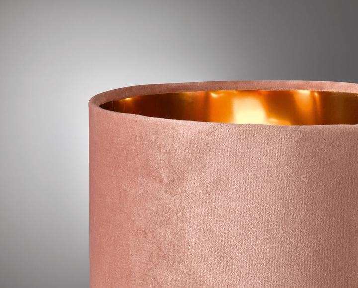 Actual product image Fischer & Honsel Honsel Aura table lamp, table lamp E27 fabric shade rose velvet gold 50393 (E27)
