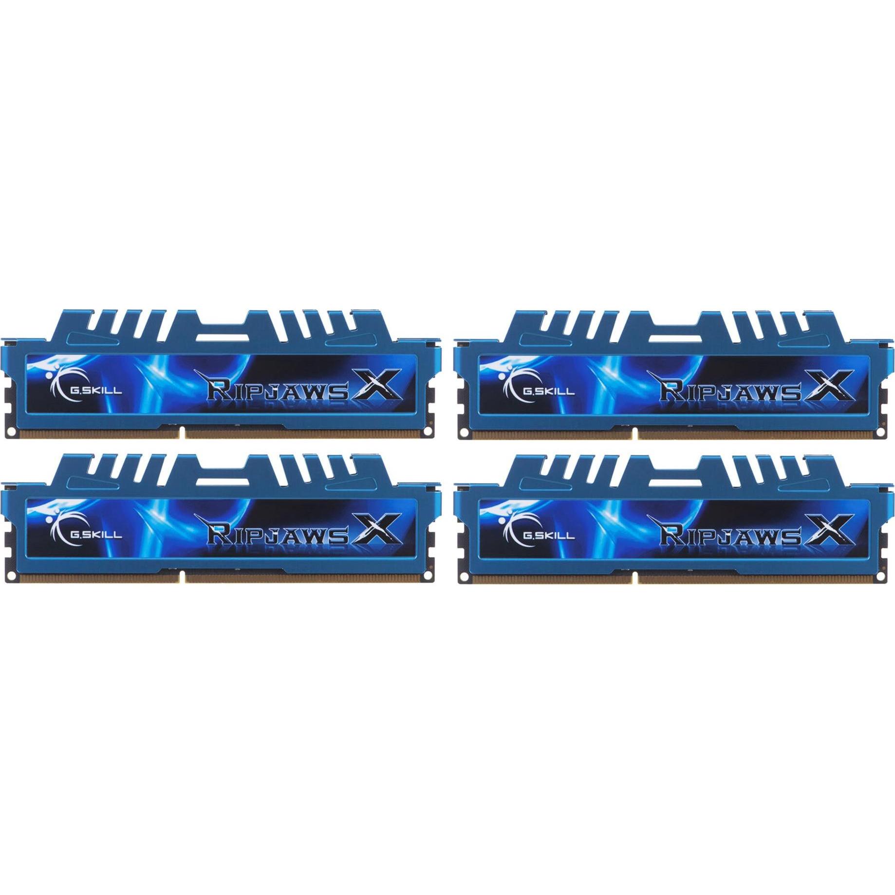 Thumbnail - G.Skill RipjawsX (4 x 8GB, 1600 MHz, DDR3-RAM, DIMM), RAM, Blau