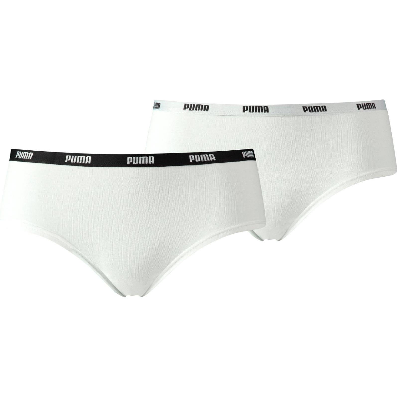 Puma, Damen, Unterhosen, Women Hipster 2p Pack, Weiss, (XS, 2er Pack)