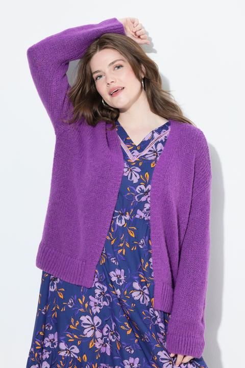 Actual product image Ulla Popken Wool Blend Open Shape Cardigan (46, 48)