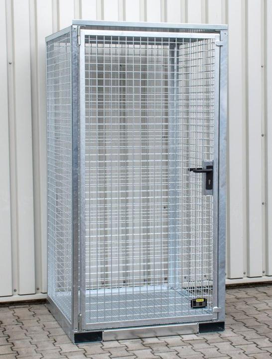 Produktbild eurokraft pro Gasflaschencontainer, montiert