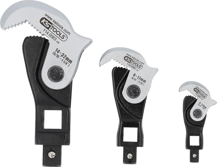 Produktbild KS Tools 1/4″ + 3/8″ + 1/2″ Multifunktions-Schlüssel-Satz, 3-tlg (10  mm, 11 mm, 12 mm, 13 mm, 14 mm, 15 mm, 16 mm, 17 mm, 18 mm, 19 mm, 20 mm, 21 mm, 22 mm, 23 mm, 24 mm, 25 mm, 26 mm, 27 mm, 28 mm, 29 mm, 30 mm, 31 mm, 32 mm, 5 mm, 6 mm, 7 mm, 8 mm, 9 mm)