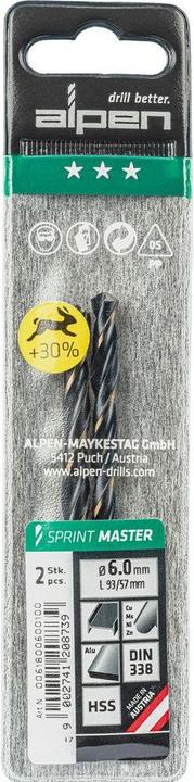 Actual product image Alpen Twist drill (6 millimetres)