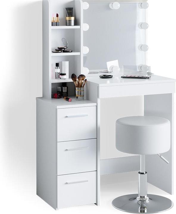 Produktbild Vicco Meryl mit LED Beleuchtung und Hocker (80 x 40 x 127 cm)