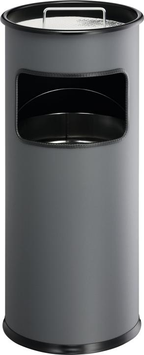 Actual product image Durable Wastebasket metal with ashtray round (17 l)