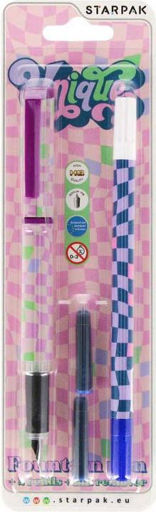 Starpak Füllfederhalter 2 Patronen + einzigartiger Radiergummi (1 x)