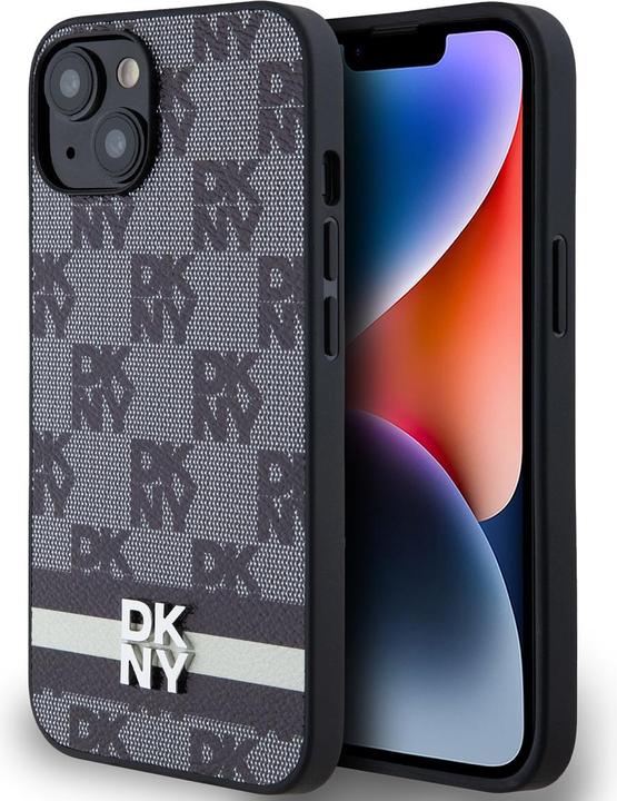 Image du produit DKNY DKHCP14SPCPTSSK iPhone 14 / 15 / 13 6.1" czarny/black hardcase Leather Checkered Mono Pattern & (Apple iPhone 13, Apple iPhone 14, Apple iPhone 15)