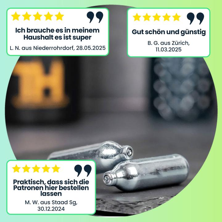 Actual product image Thiru Sahnespender & 12 Gaskartuschen (0.50 l)