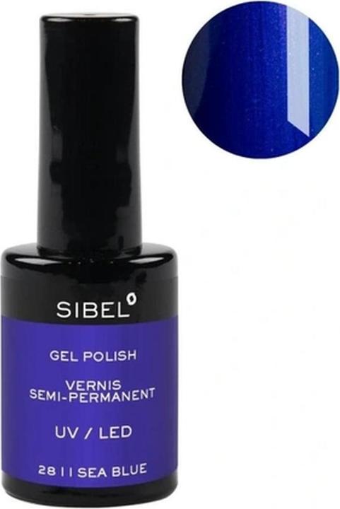 Immagine prodotto Sibel Gel Nail Polish Color 28 I Sea Blue 14ml (I Blu mare, Smalto per unghie effetto gel)