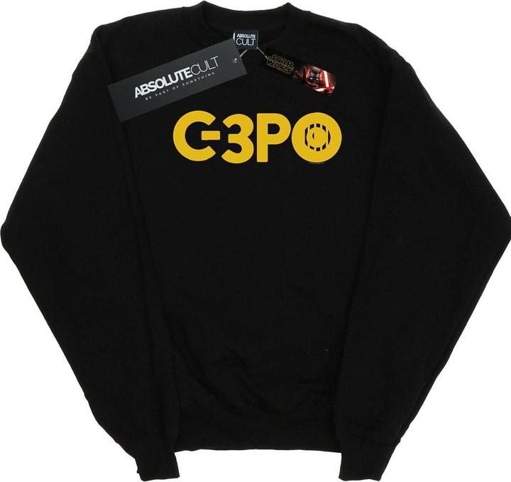 Actual product image Star Wars Mens The Rise Of Skywalker C-3PO Text Logo Sweatshirt (4XL)