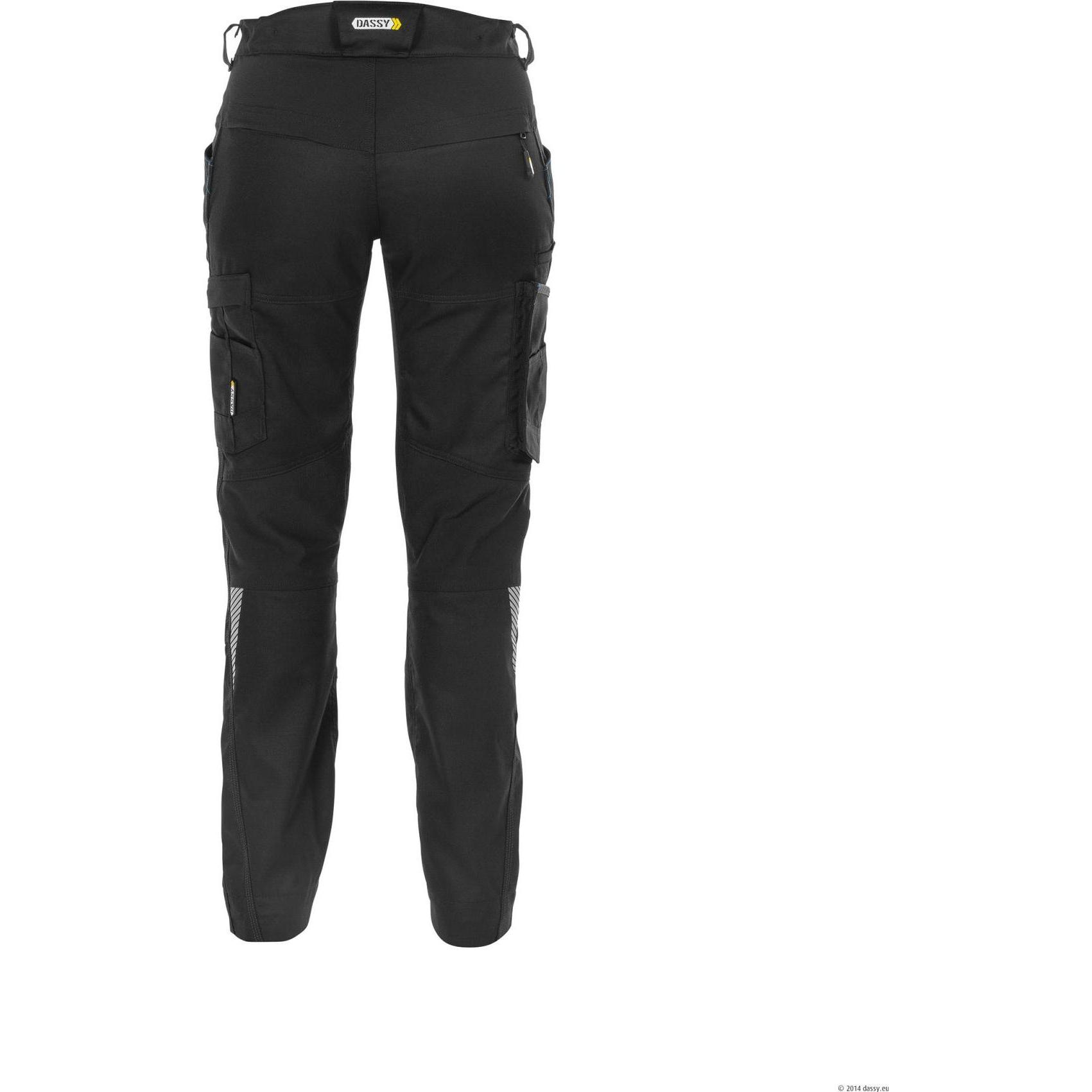 Thumbnail - Dassy, Arbeitshose, Damen Stretch Bundhose Helix anthrazitgrau/schwarz, Gr.32 (34)