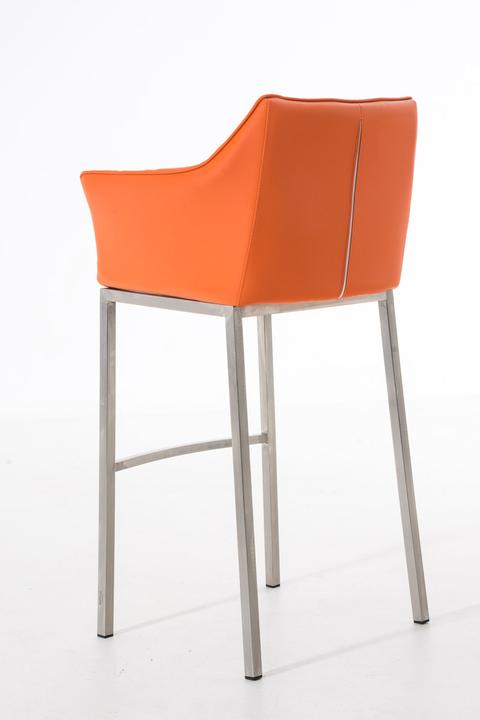 Actual product image CLP Barstool Damaso E with 4-leg frame, orange