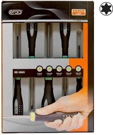 Actual product image Bahco ERGO screwdriver set for TORX screws with rubber handle - 5 pieces (TX)