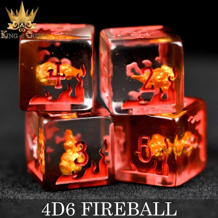 Produktbild DnD Dice Fireball 4D6 Dice Set