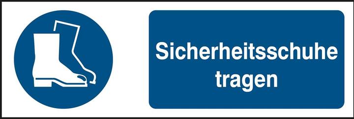 Energie-Label Brady ISO-Sicherheitsschild - Sicherheitsschuhe tragen