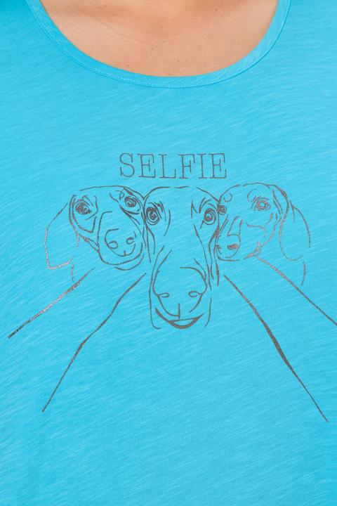 Image du produit Ulla Popken T-shirt oversize à imprimé animal métallisé, col rond et manches courtes (54)