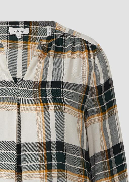 Immagine prodotto s.Oliver Bluse Karo-Bluse mit Faltendetail und elastischen Ärmelbündchen (32)