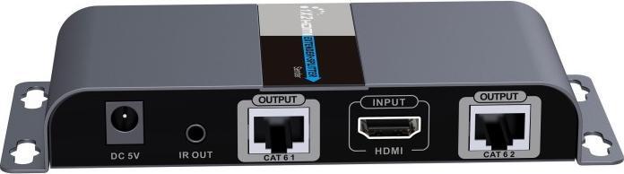 Actual product image Techly HDMI 1x2 Extender Splitter over CAT6/6a/7 50m with IR pass-back