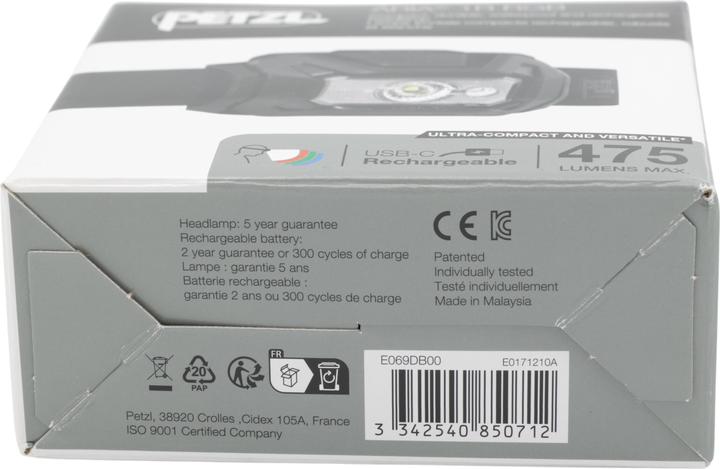 Actual product image Petzl ARIA 1R RGB E069DB00 schwarz (475 lm)