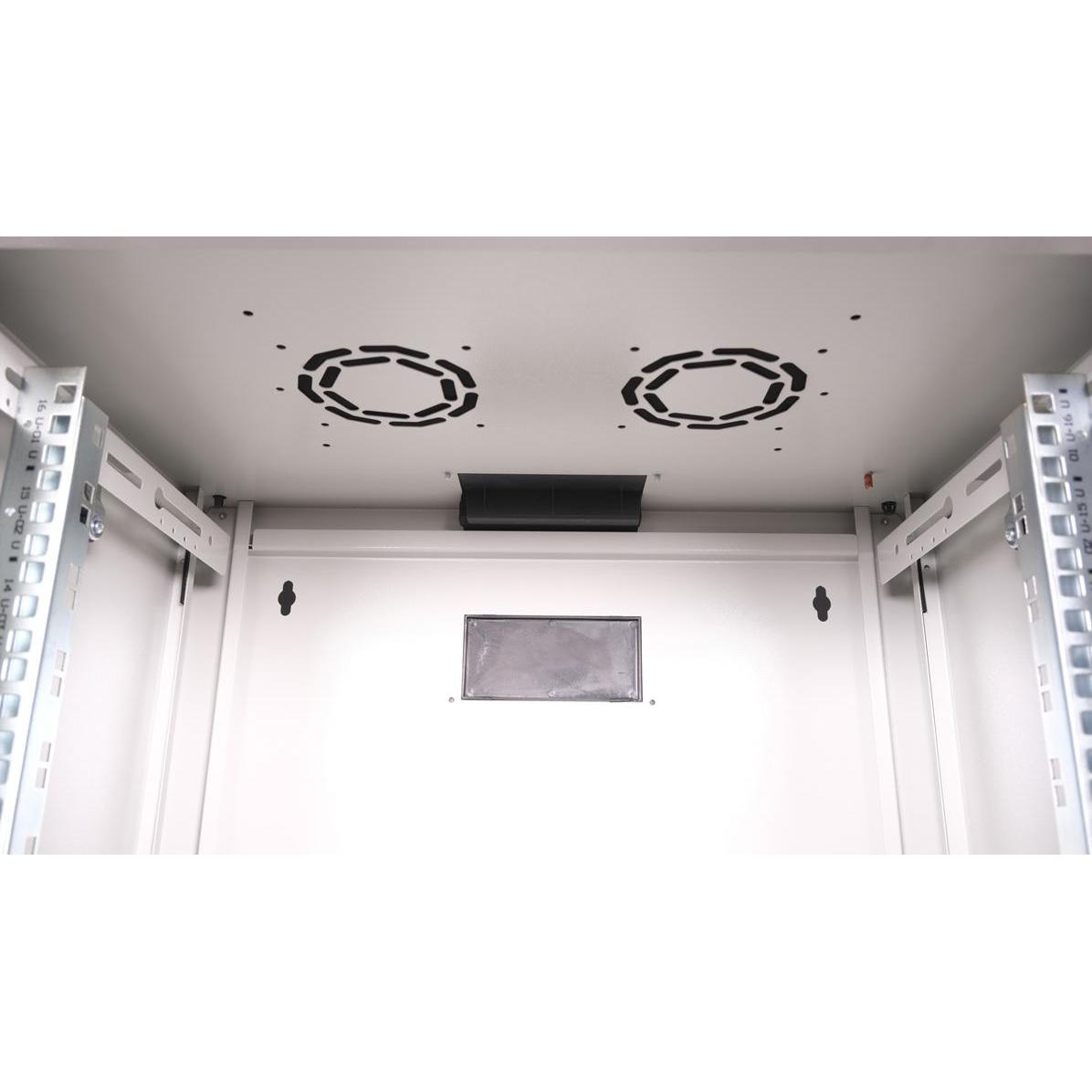 Thumbnail - Roline 19-Zoll Wandgehäuse Pro 16 HE (16 HE, 19 Zoll Rack), Serverschrank, Grau