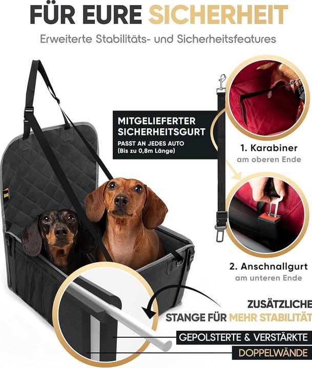 Actual product image Heldenwerk Wasserdichter Hundeautositz (Dog, Foldable, Washable, Machine washable)