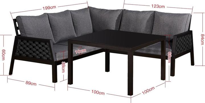 Jet-Line Lounge ARIANA schwarz