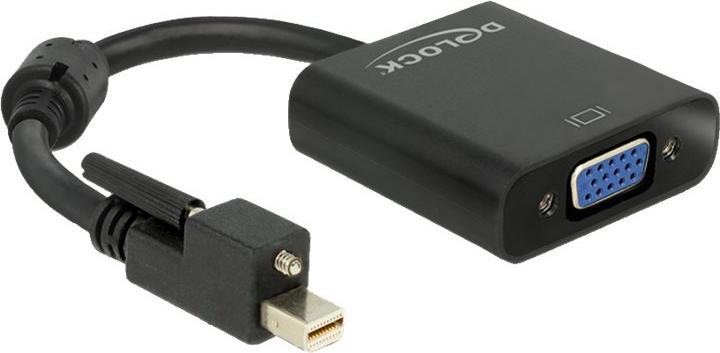 Produktbild Delock Mini-DisplayPort zu VGA Adapter, schwarz (VGA, 25 cm)